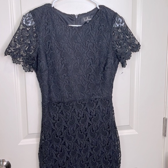 Lulu’s Quality Time Black Crochet Lace Mini Dress XS - Picture 3 of 17